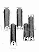 pict 111 * 111. 8 Caterpillars at Estevel, Boane ? for young workers at F. Dicca dairy - axonometric * 1021 x 1364 * (52KB)